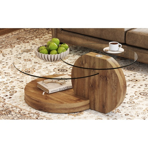 Modern And Practical Double-layer Round Table