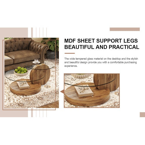 Modern And Practical Double-layer Round Table