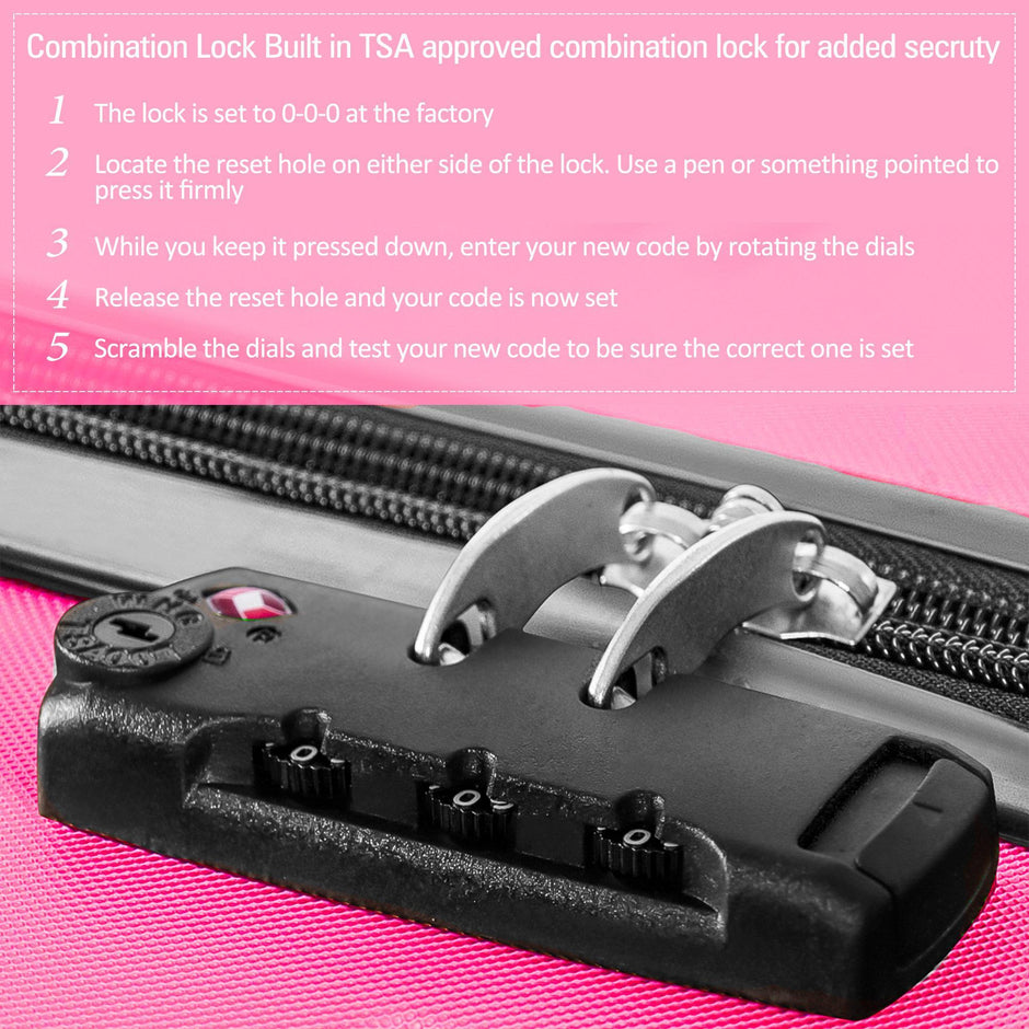 3 Piece Set Of Suitcases, Hard Shell Trolley Case
