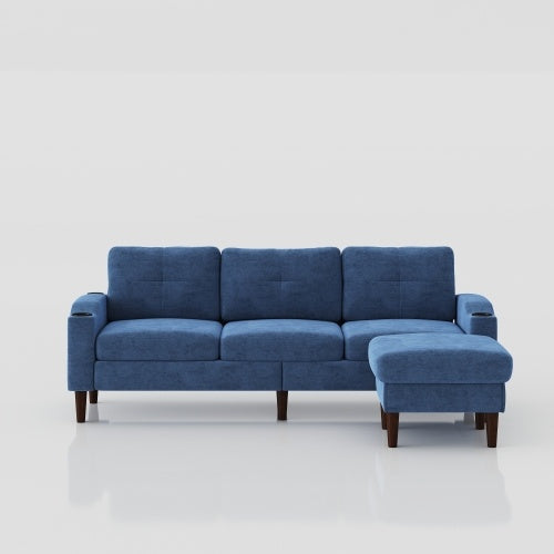 Convertible Combination Sofa Sofa L-Shaped Sofa With Storage Cabinet Footstool