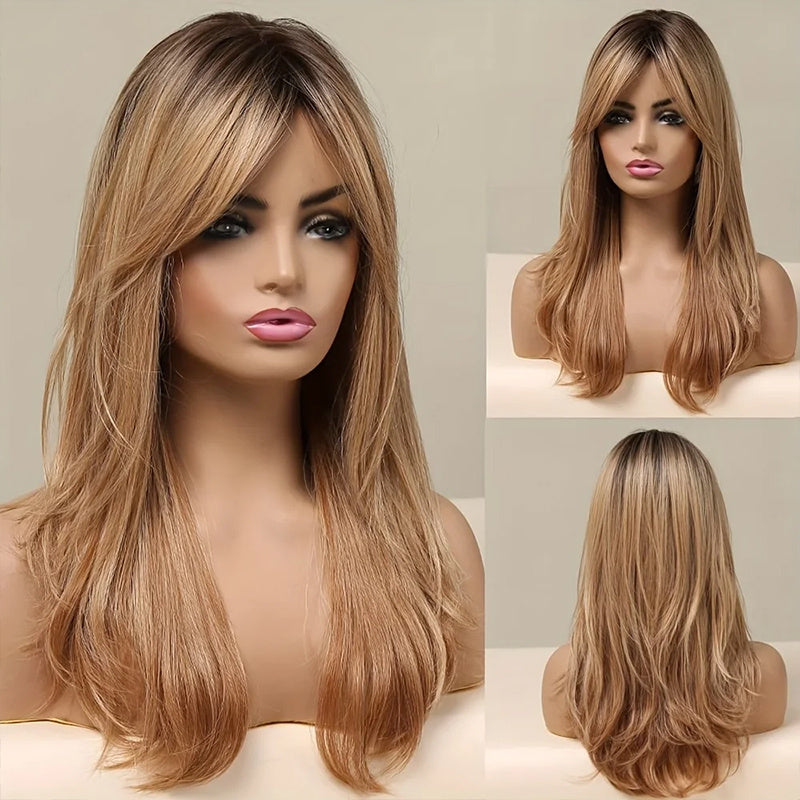 Blonde Wig Long Curly Hair Non-toxic Wig
