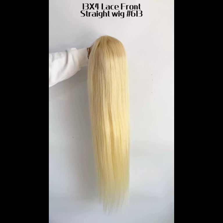 Long HD 13 4 Straight Lace Wig  Raw Black Female Human Hair