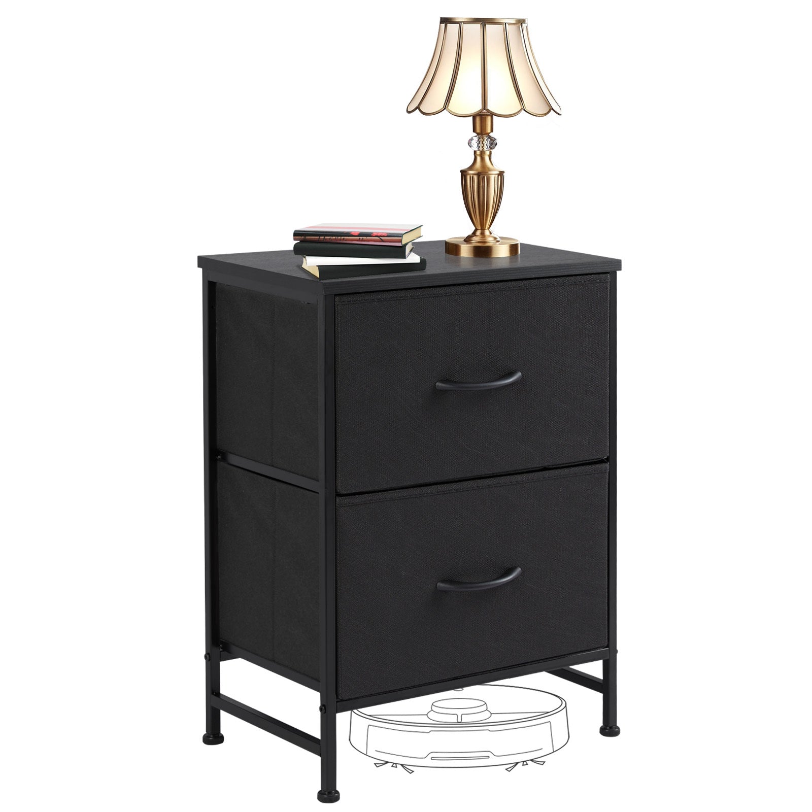 Chest Of Drawers, Metal Frame And Wood Top Dresser