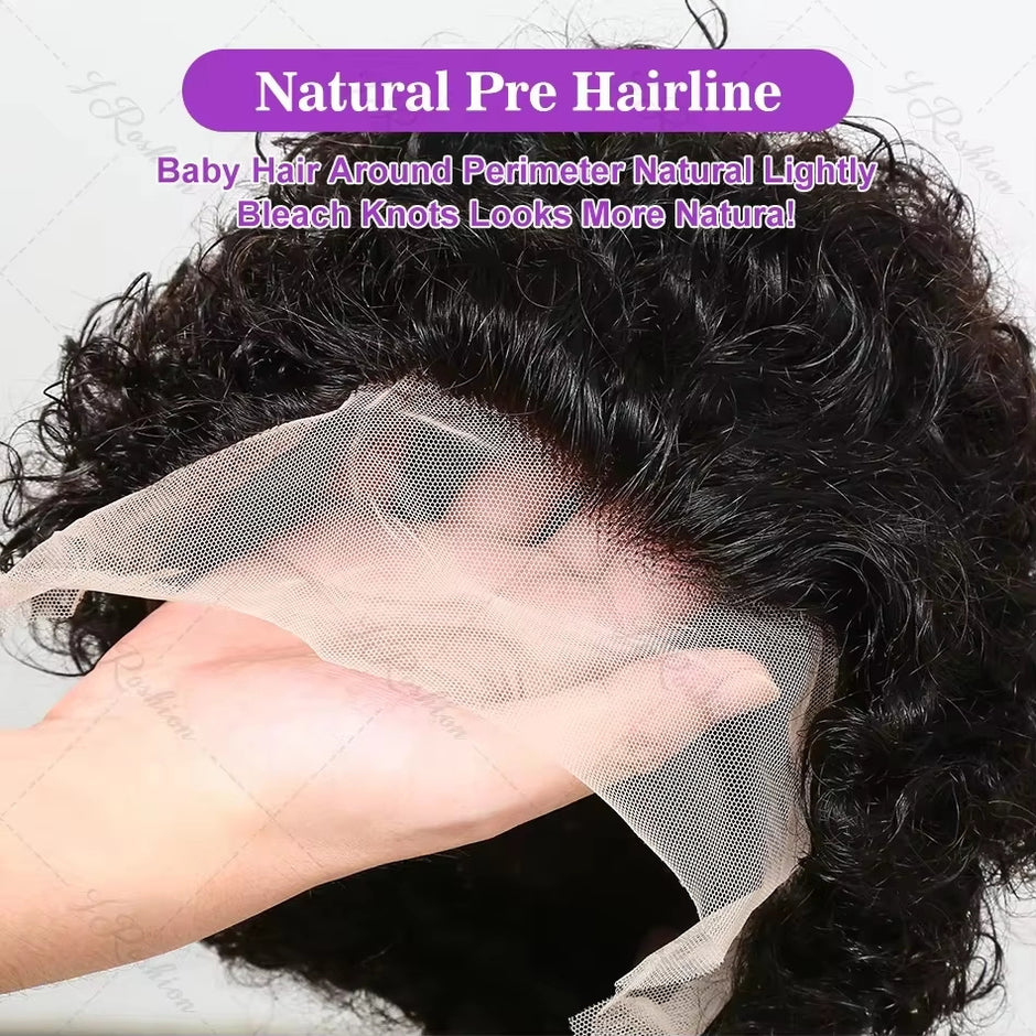 13x1 pixie Wigs Human Hair