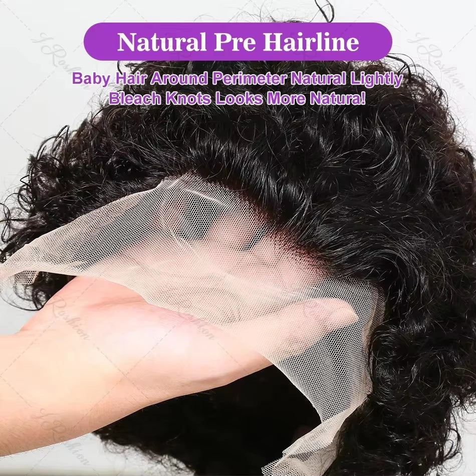 13x1 pixie Wigs Human Hair