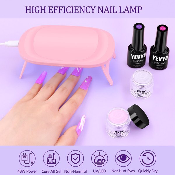 Acrylic Nail Kit With UV