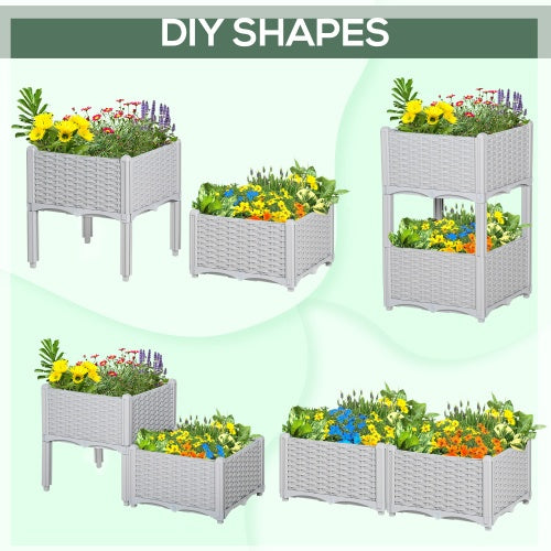 2 Piece Raised Garden Bed With Legs