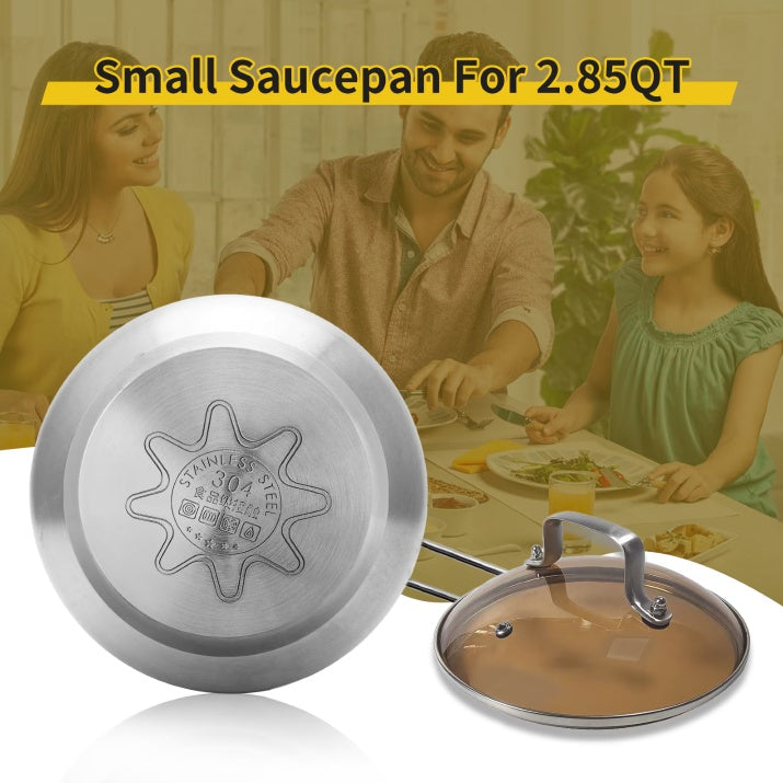 WANGYUANJI Non-Stick Stainless Steel Saucepan