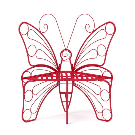Modern Butterfly Cast Metal Garden Bench