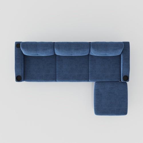 Convertible Combination Sofa Sofa L-Shaped Sofa With Storage Cabinet Footstool