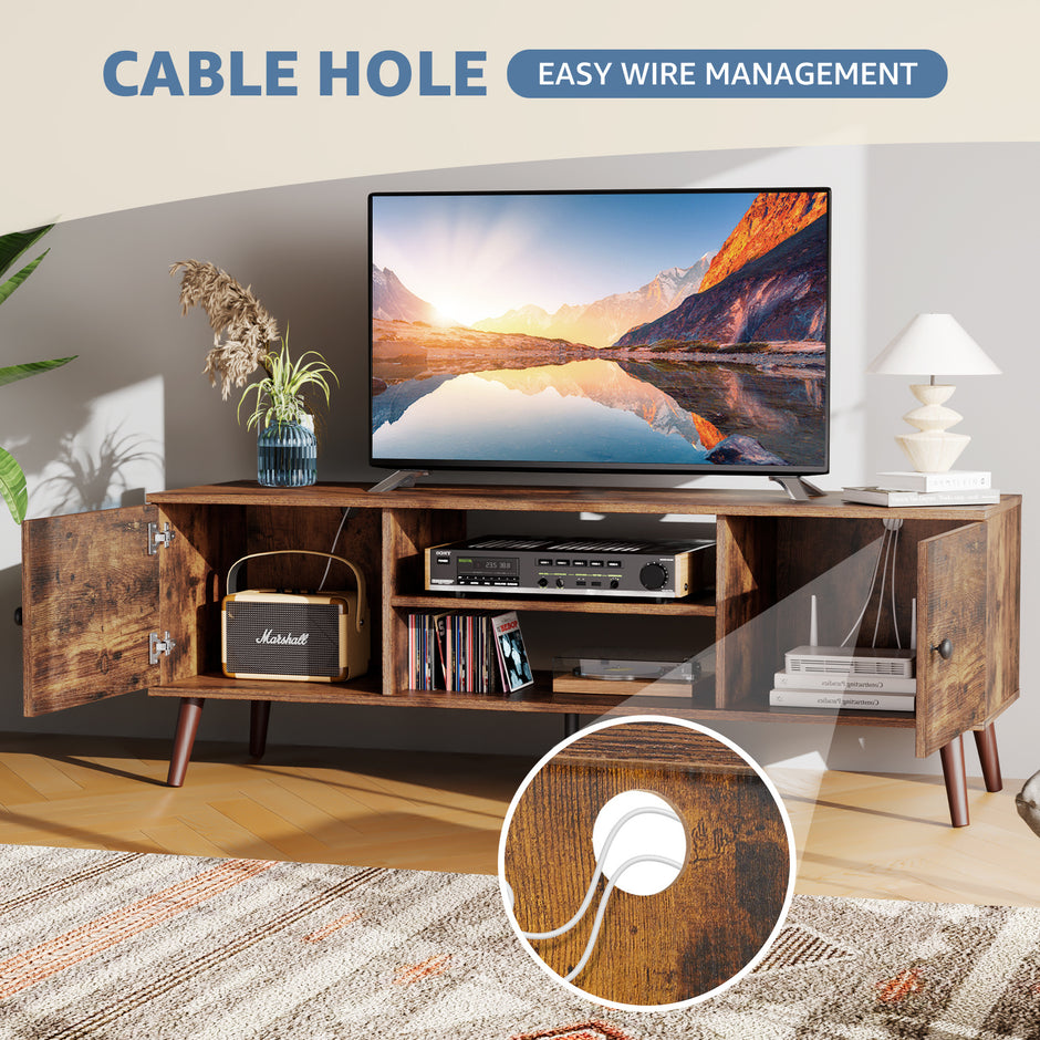 Panel TV Cabinet Can Store Black Cabinets