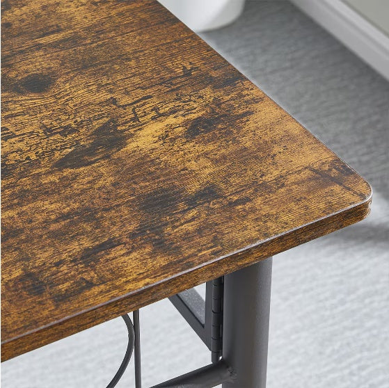 Square Foldable Wood And Metal Tables In The Kitchen, Dining Room