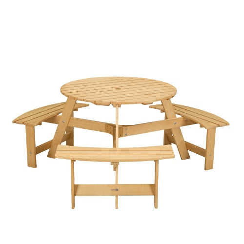 Outdoor 6 Person Picnic Table