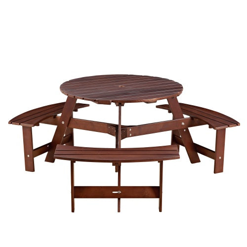 Outdoor 6 Person Picnic Table
