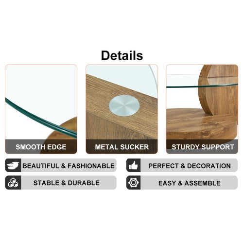 Modern And Practical Double-layer Round Table