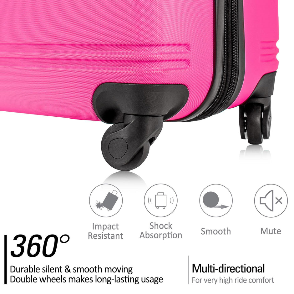 3 Piece Set Of Suitcases, Hard Shell Trolley Case