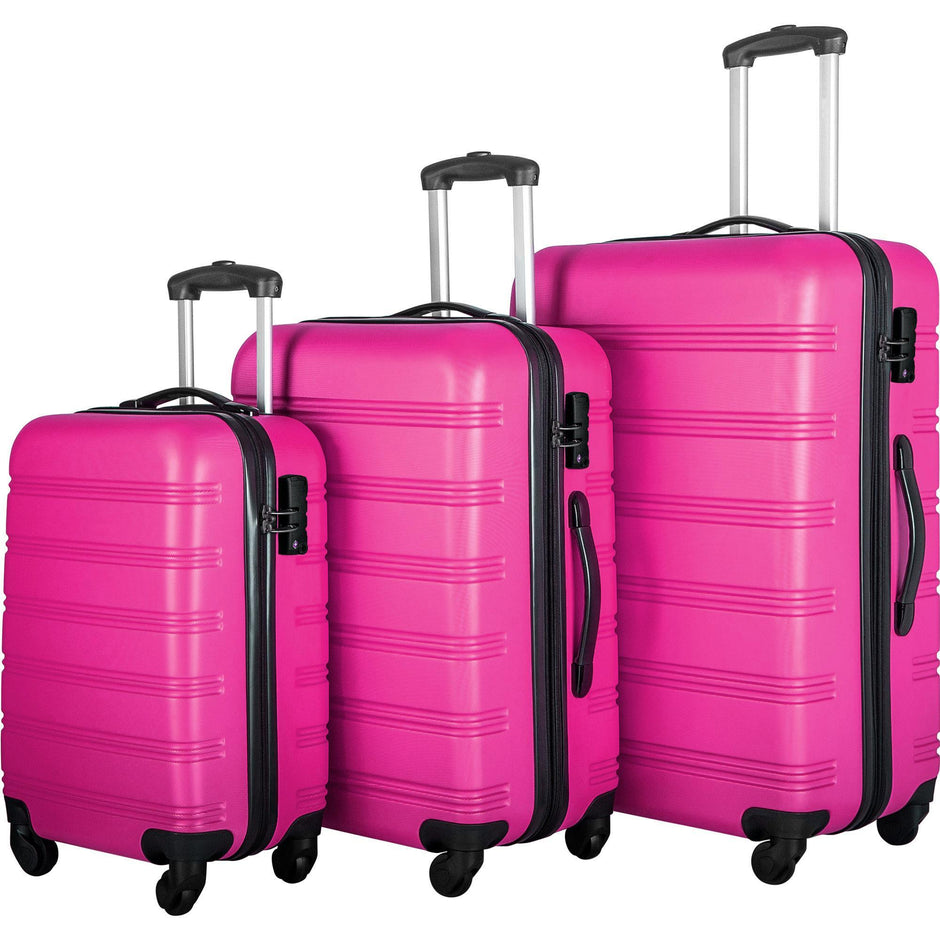 3 Piece Set Of Suitcases, Hard Shell Trolley Case