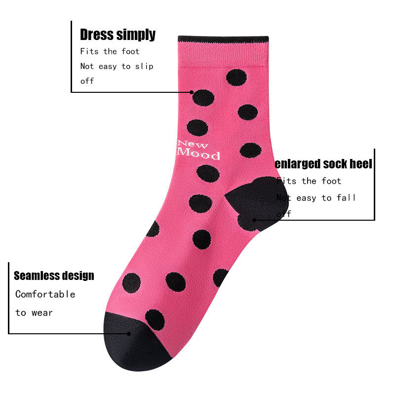 8 Pairs Colorful Crew Socks