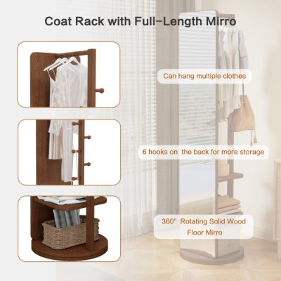 Large Full Length Mirror with Organizer