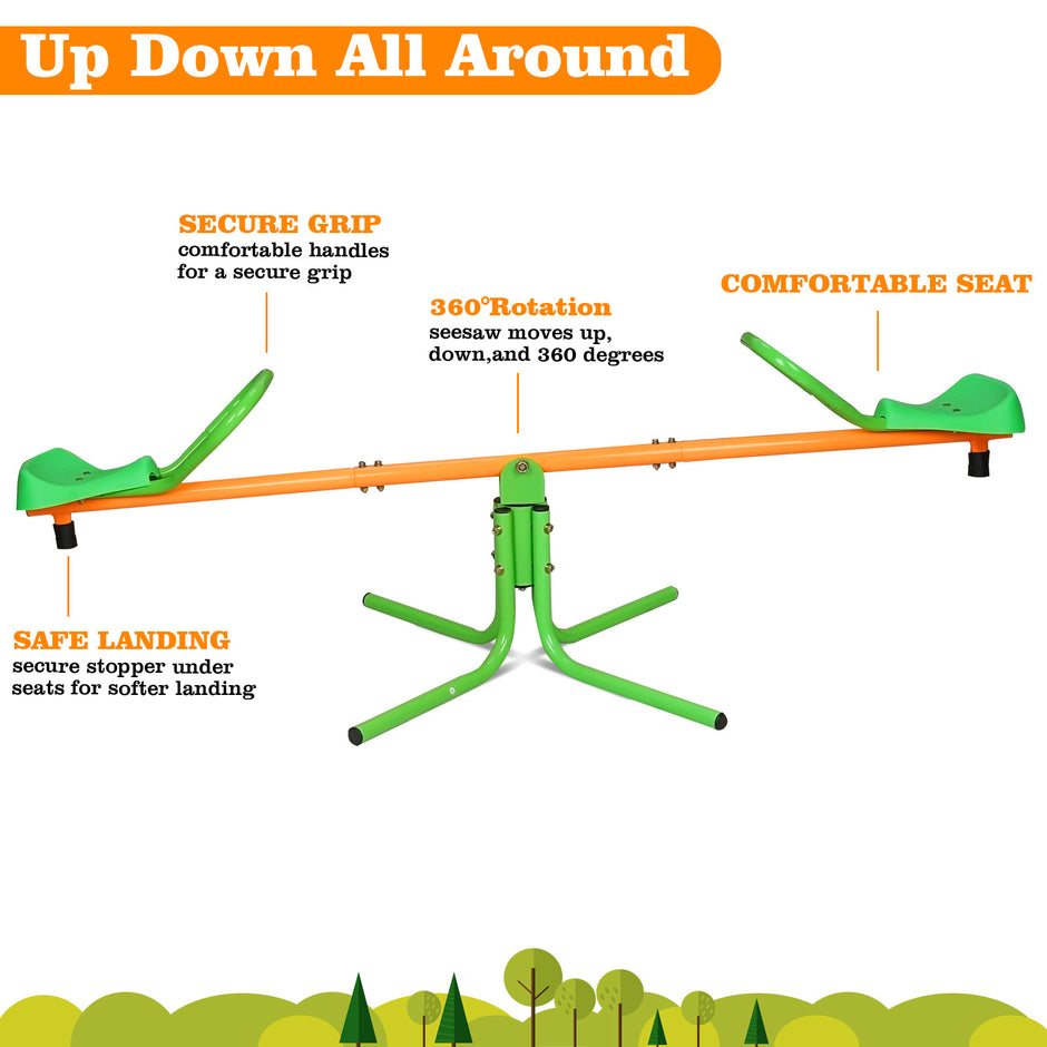 360 Degree Rotating Outdoor Children's Rotating Seesaw