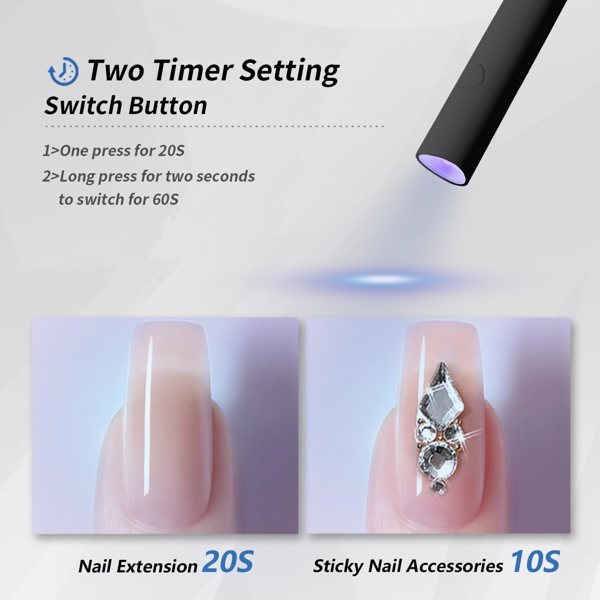 UV For Gel Nails, Mini U V LED Nail Light Handheld