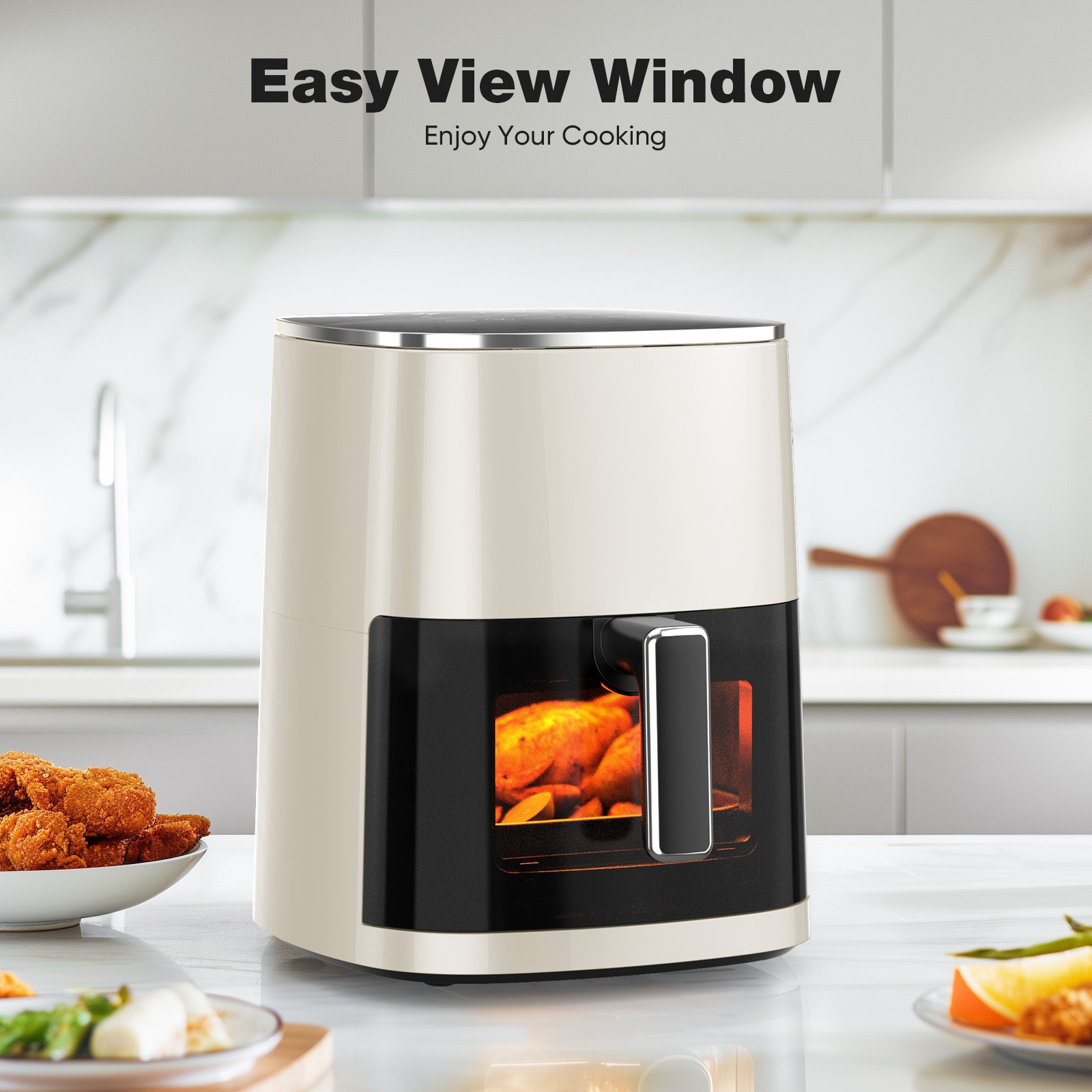Air Fryer 6 Quart Capacity With Window Square