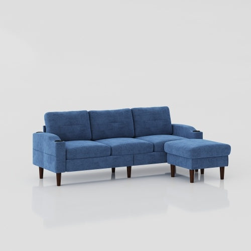 Convertible Combination Sofa Sofa L-Shaped Sofa With Storage Cabinet Footstool