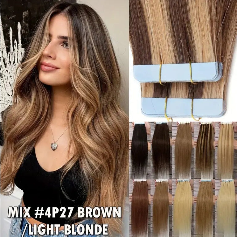 Tape-On Hair Extension Virgin Cuticle Russian