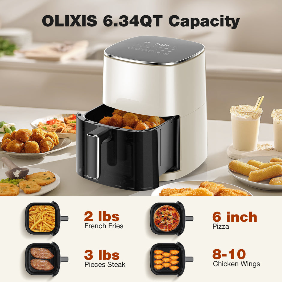 Air Fryer 6 Quart Capacity With Window Square