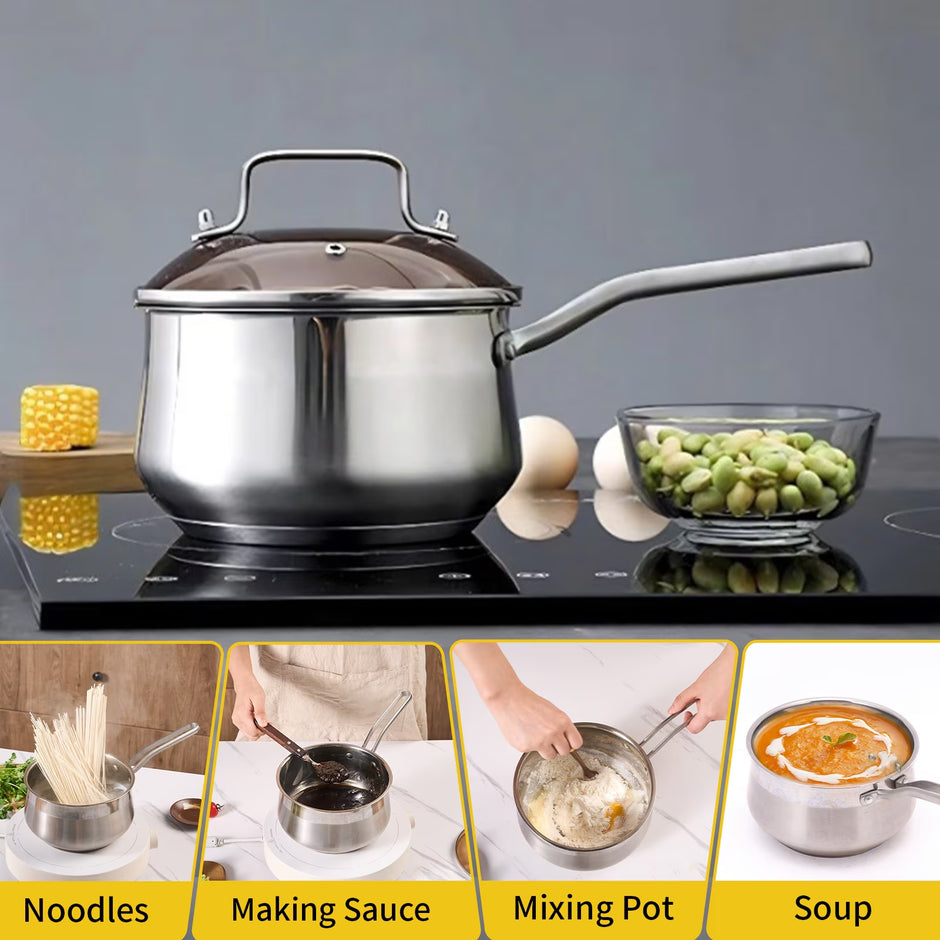 WANGYUANJI Non-Stick Stainless Steel Saucepan