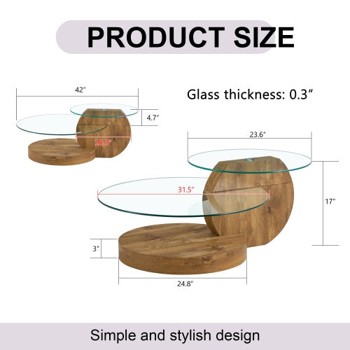 Modern And Practical Double-layer Round Table