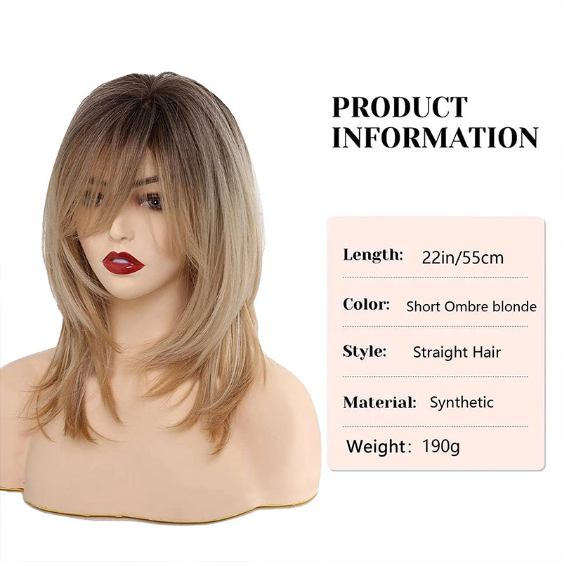 Blonde Wig Long Curly Hair Non-toxic Wig