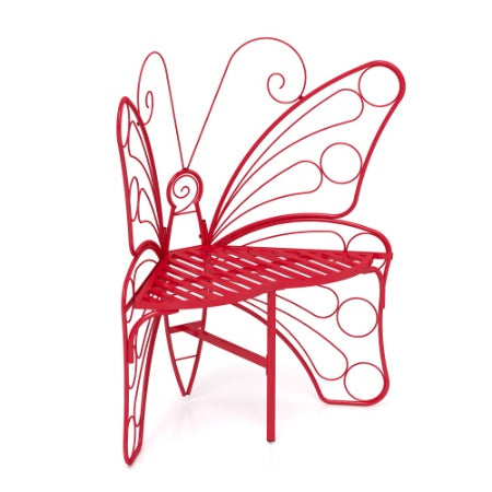 Modern Butterfly Cast Metal Garden Bench