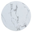 White Marble-Patterned Round Coffee Table