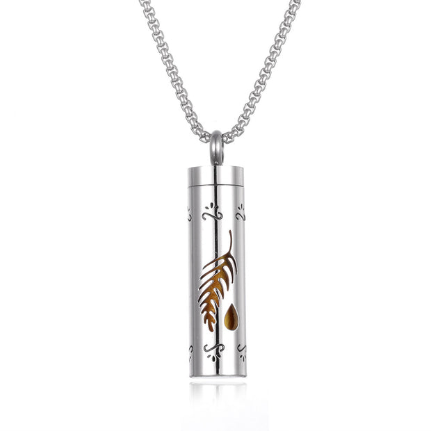 Aromatherapy Pendant Perfume Bottle Essential Oil Titanium Steel