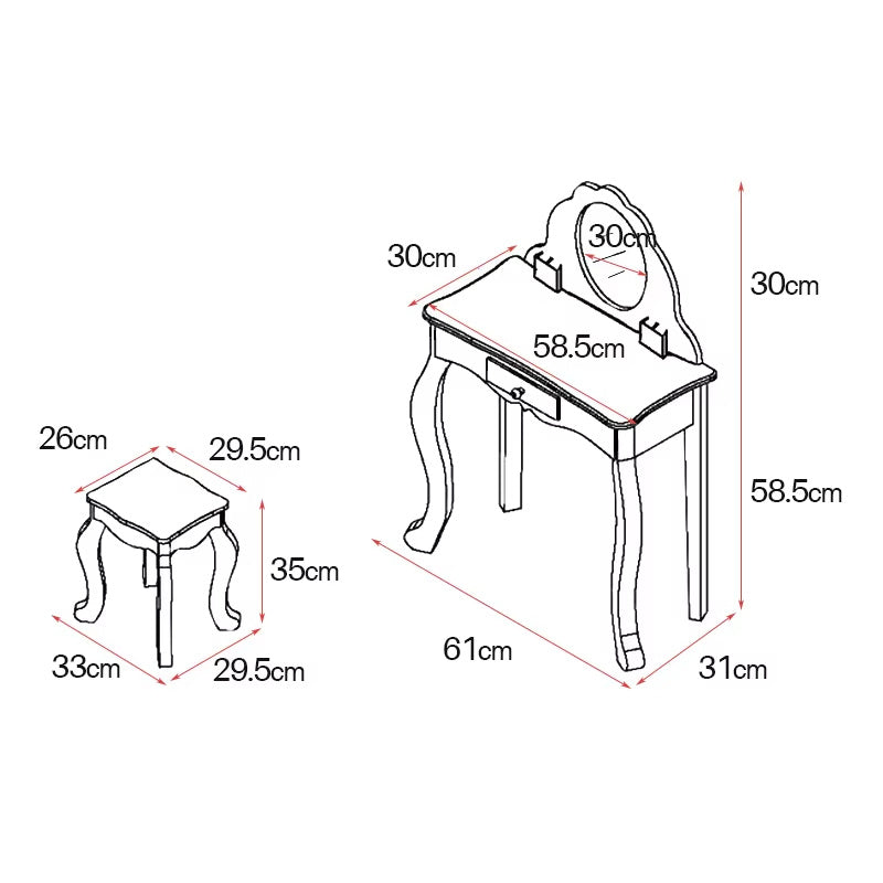 Princess Vanity Make Up Table