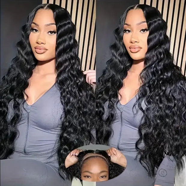 Glueless Wigs 70 Percent Human Hair Pre Plucked Pre Cut  Lace Frontal Wig