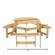 Outdoor 6 Person Picnic Table