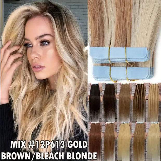 Tape-On Hair Extension Virgin Cuticle Russian