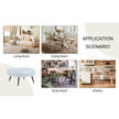 White Marble-Patterned Round Coffee Table