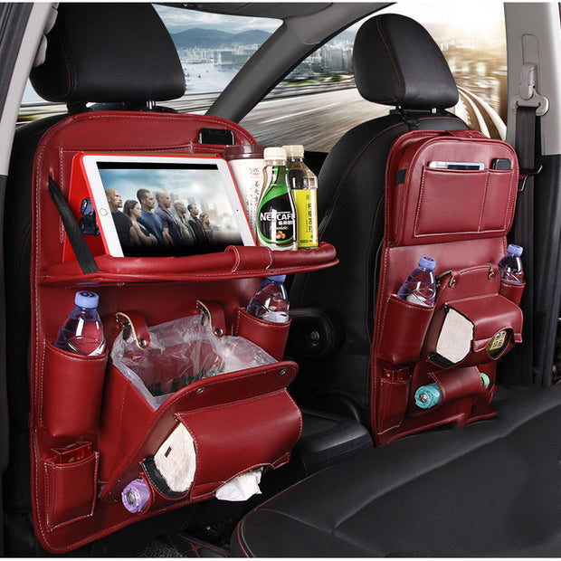 Car Seat Organizer with Tray - Waterproof & Multi-Pocket