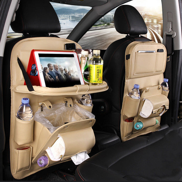 Car Seat Organizer with Tray - Waterproof & Multi-Pocket