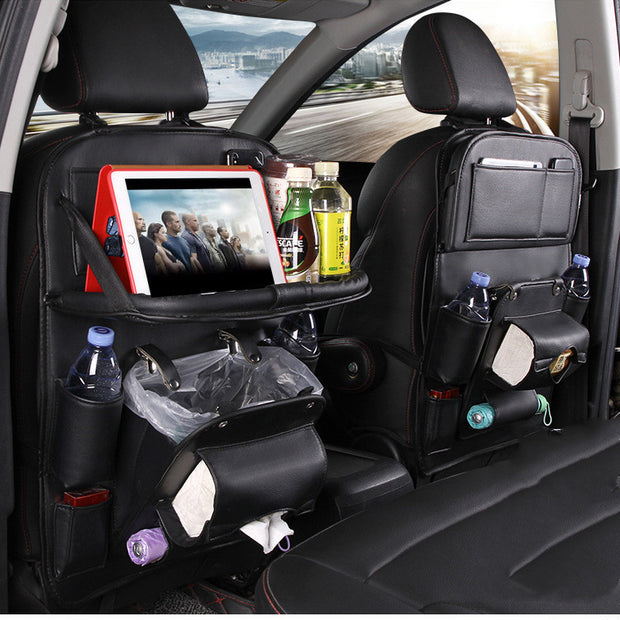 Car Seat Organizer with Tray - Waterproof & Multi-Pocket