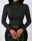 Versatile Autumn And Winter Style Solid Color Base T-shirt Top