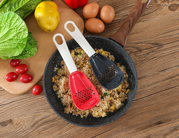 Multifunctional Slotted Spoon Grinding Cooking Spoon