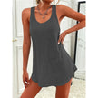Women's Scoop Neck Solid Sleeveless Summer Beach Tank