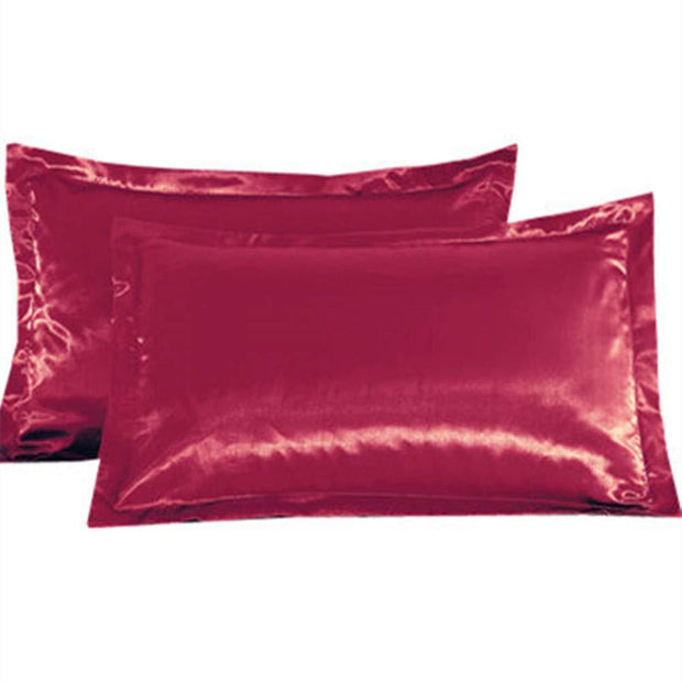 Pure color silk single pillow case