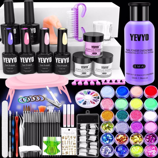 Acrylic Nail Kit With UV