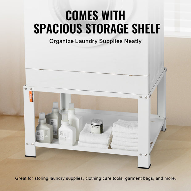 Laundry Pedestal With Storage Shelf