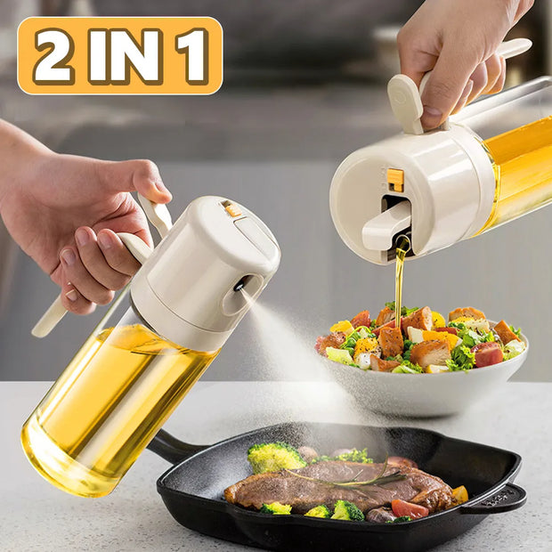 2 In 1 Oil Sprayer Bottle Cooking Oil Dispenser